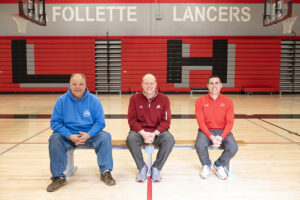 Picture of MSCR Staff sitting on new athletic benches